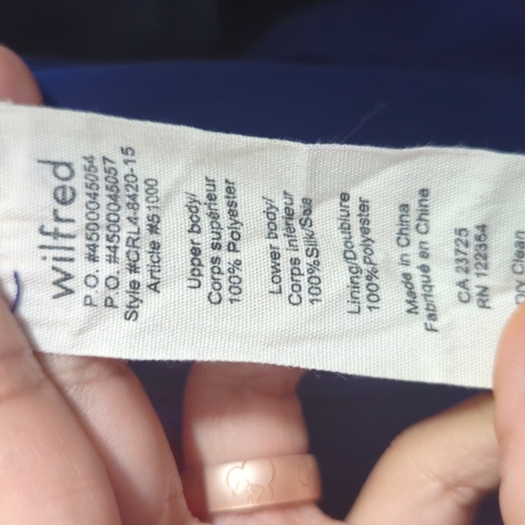 WILFRED ARITZIA purple silk dress - Picture 6 of 6